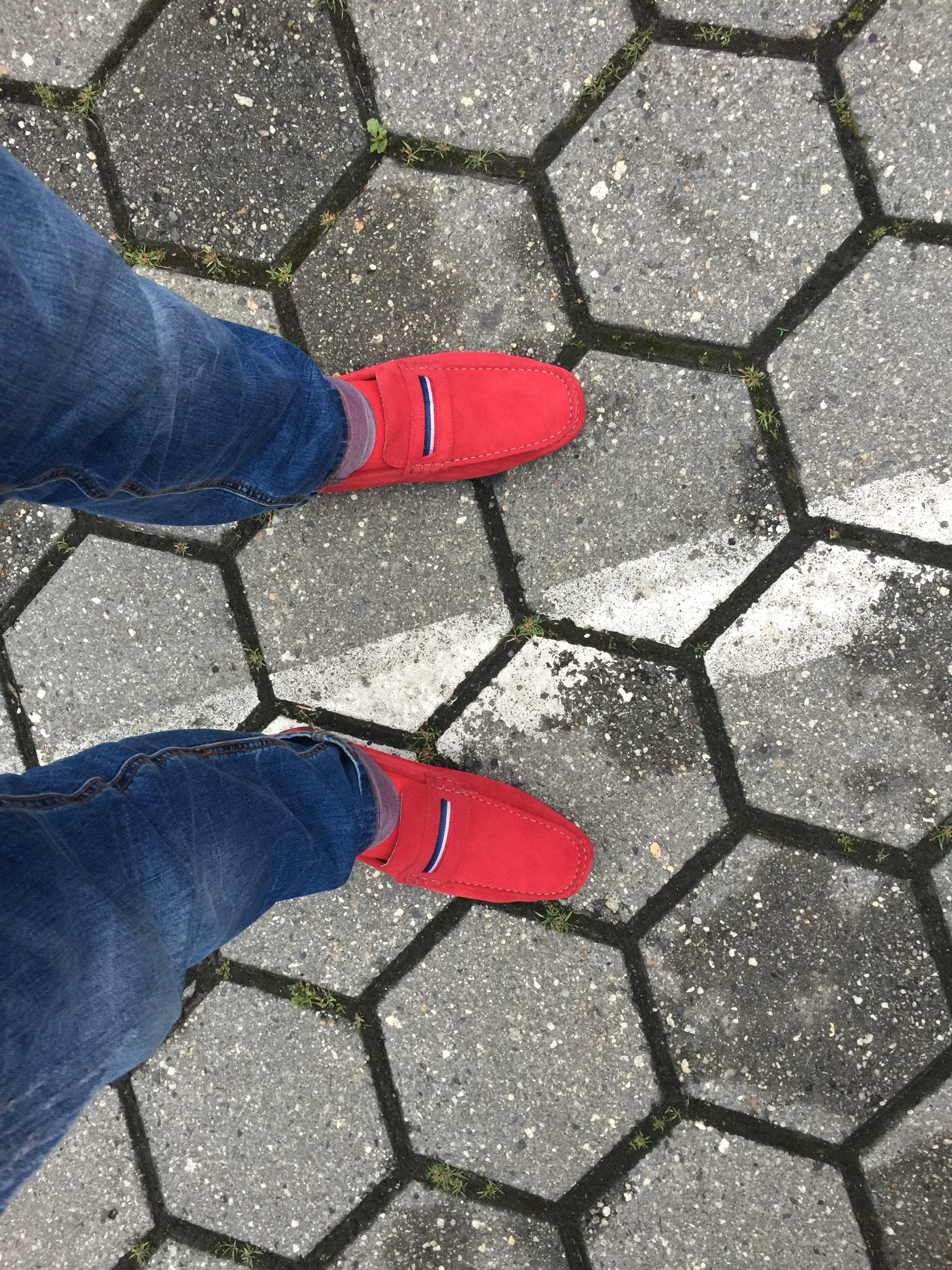 Červené italské boty 